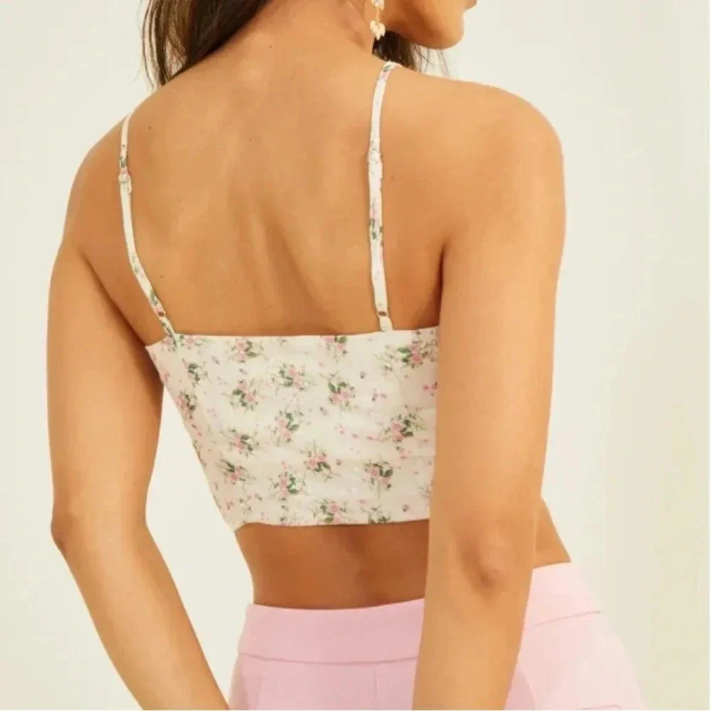 Altar'd State Claudia Floral Corset Top NWT - Picture 2 of 5